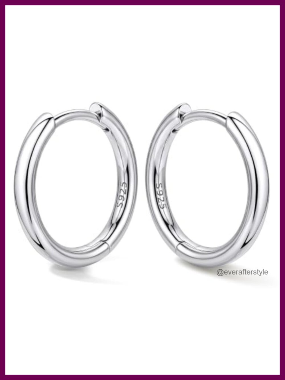 Sterling Silver Hoop Earrings Set Hypoallergenic for Multiple Piercings Sleep